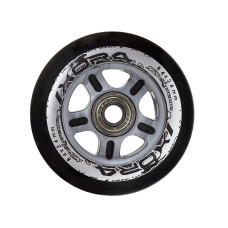 Koła PU 84x24 82A Nils Extreme, czarne (4szt) + łożyska ABEC-9 Chrome (8szt)