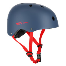 Kask szaro-czerwony Nils Extreme MTW001-1, rozm. M(55-58CM)