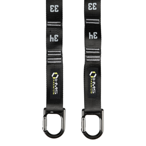 Kółka gimnastyczne z miarką drewniane HMS Premium TX08, karabińczyk