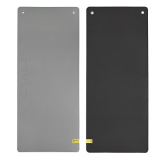 Mata fitness klubowa z otworami 140*60cm EVA 15mm HMS Premium MFK08, szara-czarna