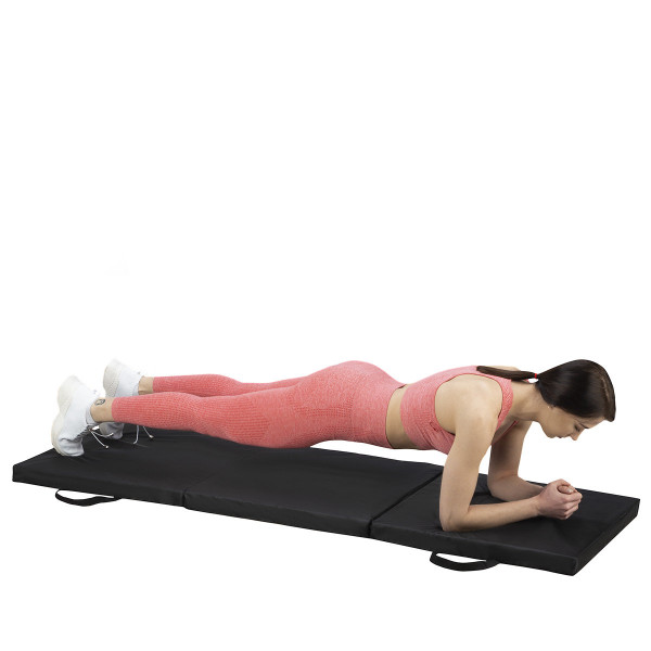 Materac gimnastyczny składany HMS Premium MGS02 Black, 1800x600mm