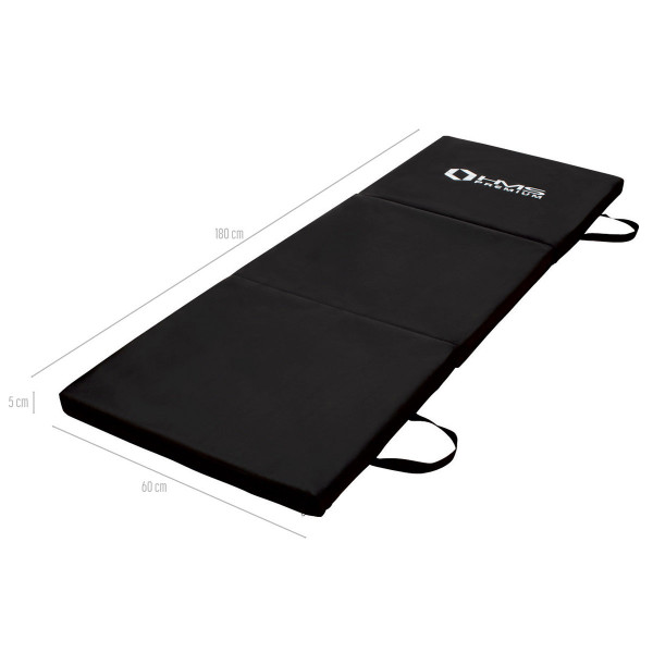 Materac gimnastyczny składany HMS Premium MGS02 Black, 1800x600mm