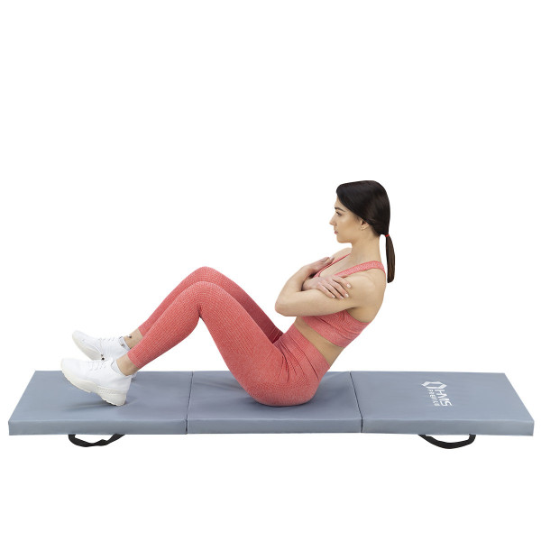 Materac gimnastyczny składany HMS Premium MGS02, 1800x600mm, szary