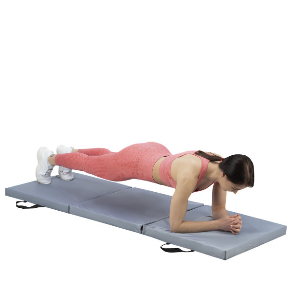 Materac gimnastyczny składany HMS Premium MGS02, 1800x600mm, szary