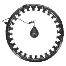 Hula hop Plus Size Black z wypustkami i obciążnikiem HMS HHW12