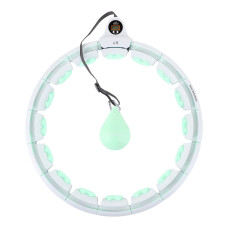 Hula Hop green z wypustkami i obciążnikiem + licznik HMS HHW06