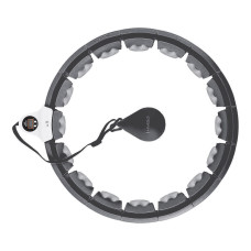 Hula hop black z wypustkami i obciążnikiem + licznik HMS HHW06