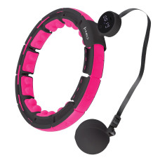 Hula Hop HMS HHM16 Black/Pink z magnesami i obciążnikiem + licznik