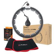 Hula hop z piłką grawitacyjną i licznikiem HMS, czarny HMS HHW06 z pasem BR163, czerwony