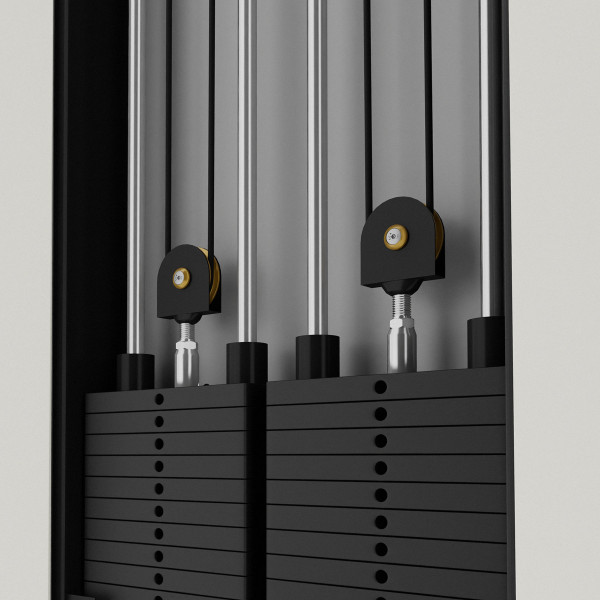 Brama treningowa podwójna ze stosem Commercial HMS BS302