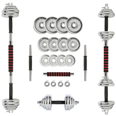 Sztangielki regulowane w walizce chromowane 20kg HMS, STC21