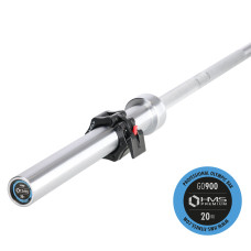 Gryf olimpijski 20kg 2200mm HMS Premium GO900 + ZG1500 Silver zaciski Lock Jaw (2szt)