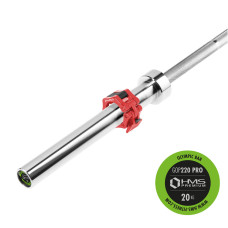 Gryf prosty olimpijski HMS GOP220 Pro + ZG1000R, zaciski Lock, 20kg 2200mm