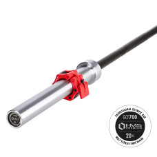 Gryf olimpijski 20kg 2200mm zacisk zg1000 Red HMS Premium, HMS GCF700
