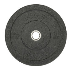 Talerz olimpijski bumper 25kg HMS CHTBR25, czarny