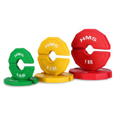 Talerz na sprzęt do treningu siłowego i fitness typu nakładka HMS TSN50, 2 x 0.5 kg