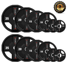 Zestaw talerzy olimpijskich poliuretanowych HMS TPC, 2 x 2.5 - 25kg CPU (155 kg)