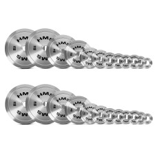 Zestaw talerzy olimpijskich stalowych kalibrowanych HMS TOS, 2 x 0.25 - 25kg (168 kg)