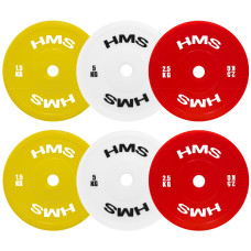 Zestaw talerzy olimpijskich technicznych PE HMS TPP, 2 x 1.5 - 5kg (18 kg)