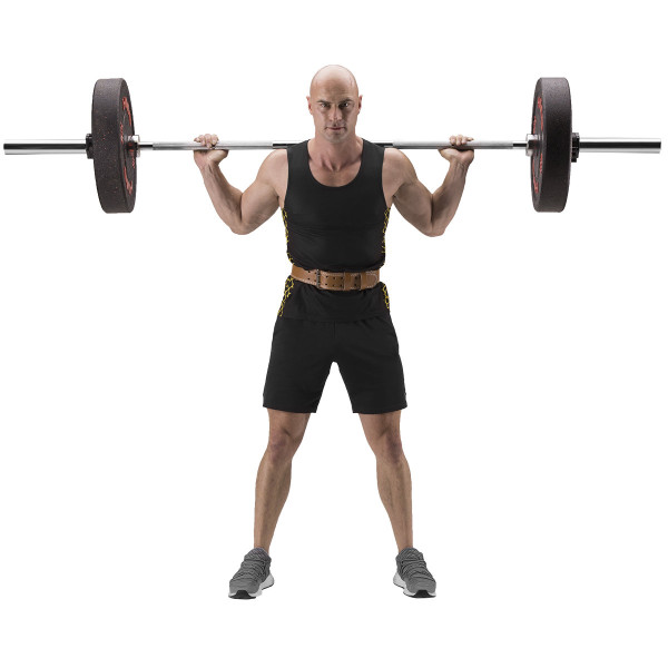 Pas do ćwiczeń siłowych HMS PA3998, brązowy, rozm. L