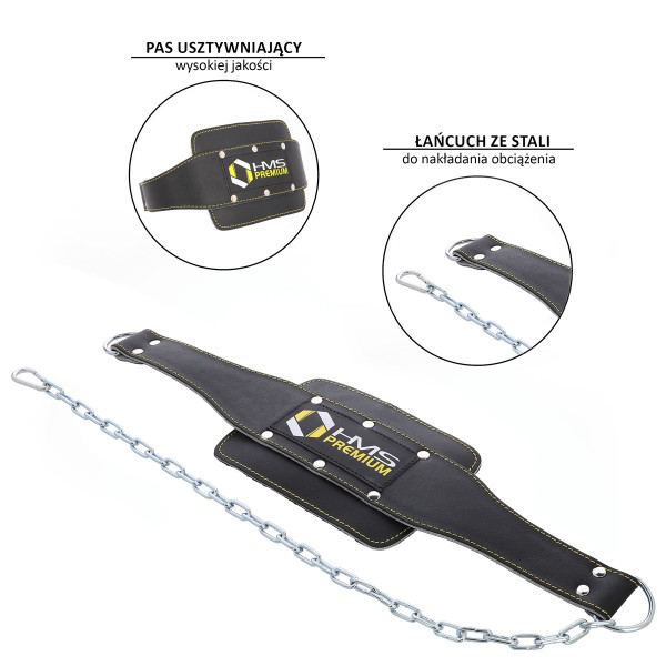 Pas obciążeniowy do ćwiczeń siłowych HMS Premium PSTX06