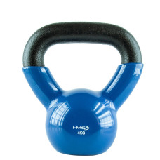 Kettlebell żeliwny pokryty winylem HMS KNV04, blue