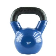 Kettlebell żeliwny pokryty winylem HMS KNV08, blue