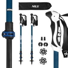 Kije trekkingowe aluminiowe Nils TK8601, niebieskie