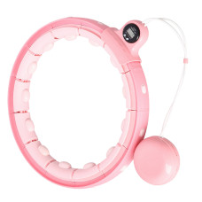 Hula hop pink z obciążnikiem + licznik INNY FH02