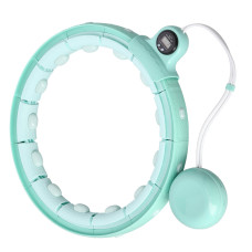 Hula hop z obciążnikiem + licznik, FH02 Green