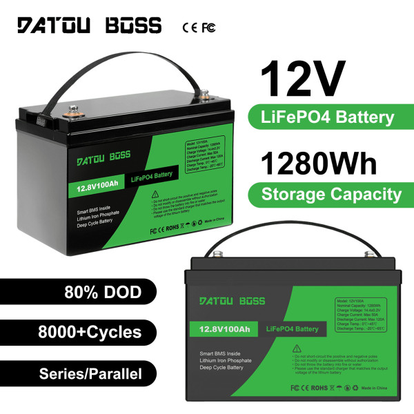 Акумулятор LiFePO4 DatouBoss 12V 100Ah