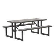 Zestaw ogrodowy stół i dwie ławki Lifetime 60264, 183 cm