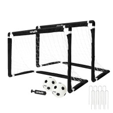 Zestaw bramek do piłki nożnej dla dzieci z 2 piłkami i pompką VirtuFit,