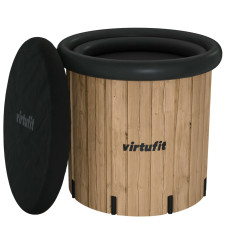 Wanna lodowa Wood Look VirtuFit VIRTUFIT XXL, 375 litrów, z akcesoriami