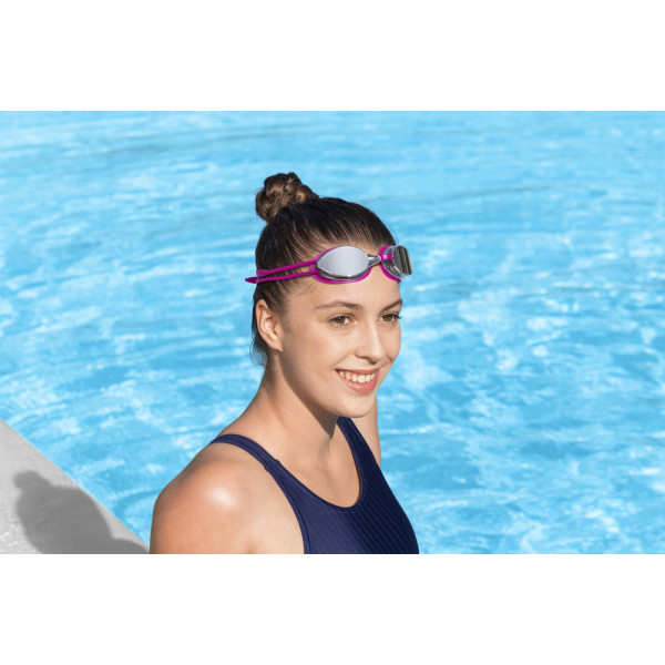 Okulary Do Pływania Lustrzane Różowe Bestway 21066
