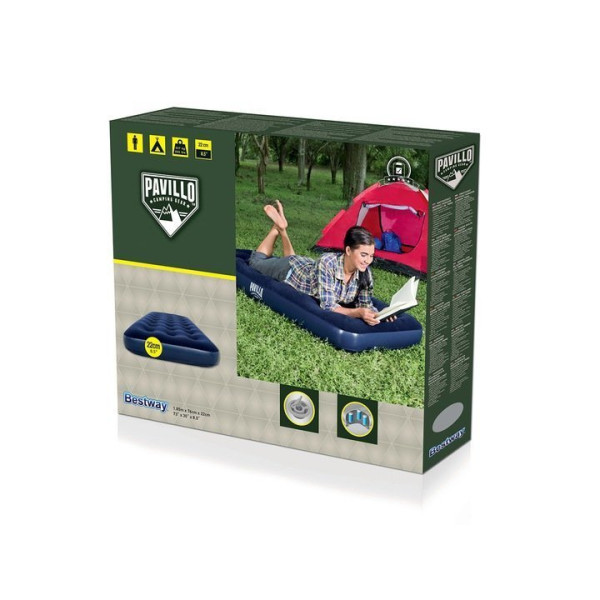 Materac Dmuchany Jednoosobowy 185cm 76cm x 22cm Bestway 67000