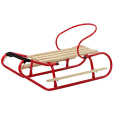 Sanki Metalowe Oparciem Pasek Czerwone