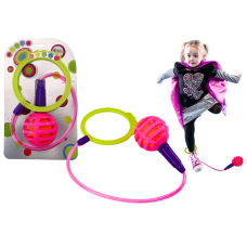 Skakanka Skipper Hula Hop Na Nogę Różowa Diody LED