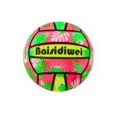 Piłka Gumowa Jaskrawa Liście Różowo Zielona 24 Cm