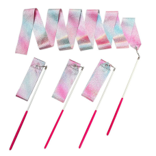 Wstążka Gimnastyczna Do Tańca Ćwiczeń Róż Fiolet Błękit Błyszcząca 205x5cm