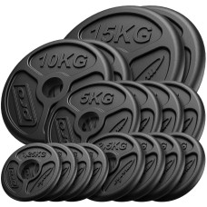 Hantle olimpijskie 85kg Marbo Sport, zestaw obciążeń