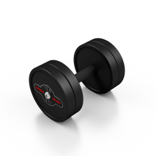 Hantla stalowa gumowana Marbo Sport 12,5kg czarny mat