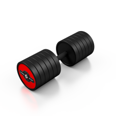 Hantla stalowa gumowana Marbo Sport 47,5kg czerwony połysk