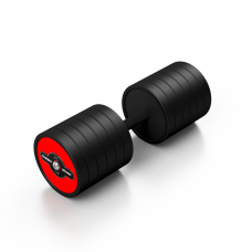 Hantla stalowa gumowana Marbo Sport 45kg czerwony połysk