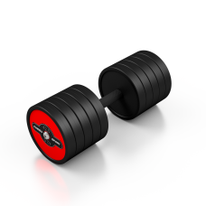 Hantla stalowa gumowana Marbo Sport, 42,5kg czerwony połysk