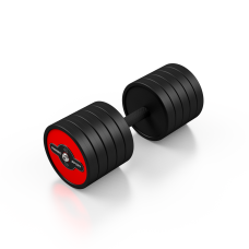 Hantla stalowa gumowana Marbo Sport,40kg czerwony połysk