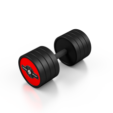 Hantla stalowa gumowana Marbo Sport 32,5kg czerwony połysk,