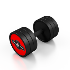 Hantla stalowa gumowana Marbo Sport 22,5kg czerwony połysk