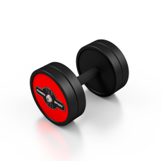 Hantla stalowa gumowana 12,5kg czerwony połysk - Marbo Sport