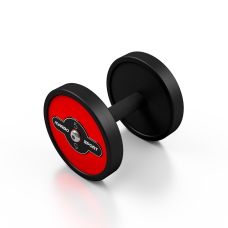 Hantla stalowa gumowana 5kg czerwony połysk, Marbo Sport